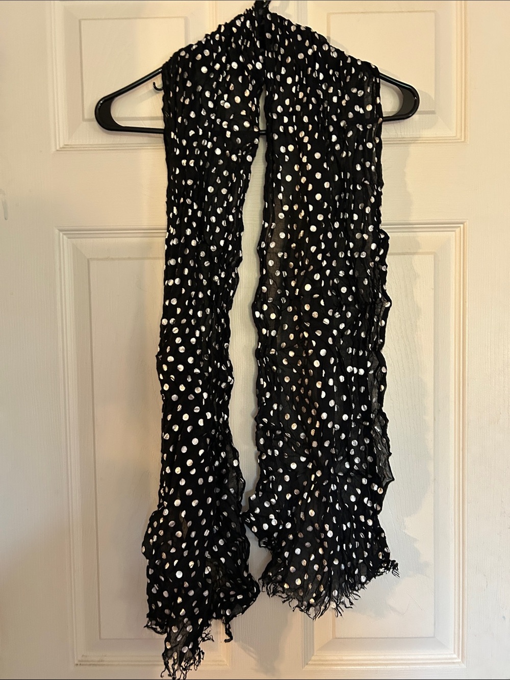 Black Polka Dot Scarf